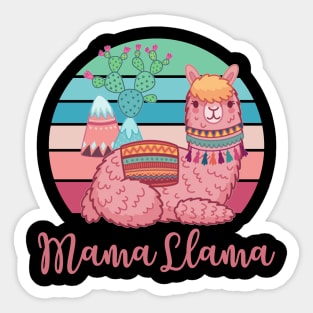 Womens Mama Llama - Funny _ Cute Mom Gift Tank Top Sticker